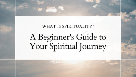 A serene sky background with the text 'What Is Spirituality? A beginners guide to your spiritual journey' overlaid in the center, representing the exploration of spiritual concepts discussed in this article.