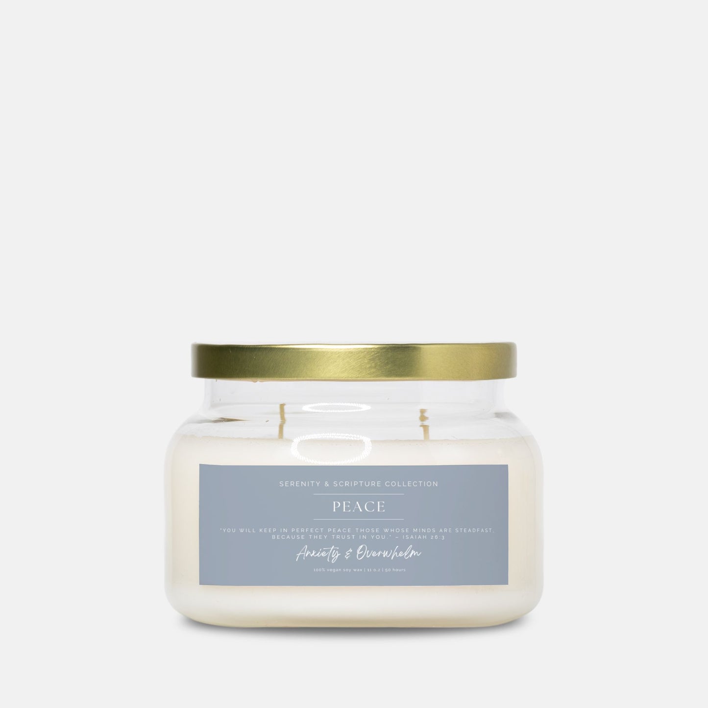 Luxurious PEACE Candle – Calming scents and Isaiah 26:3 for divine peace and serenity