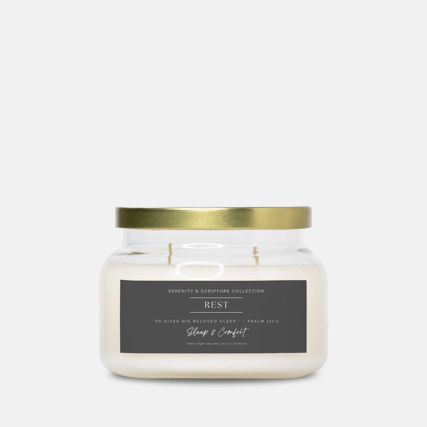 Serenity & Scripture Collection - REST - Apothecary Candle
