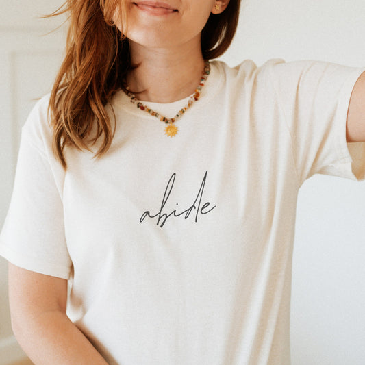 'Abide' - Women's Christian T-Shirt