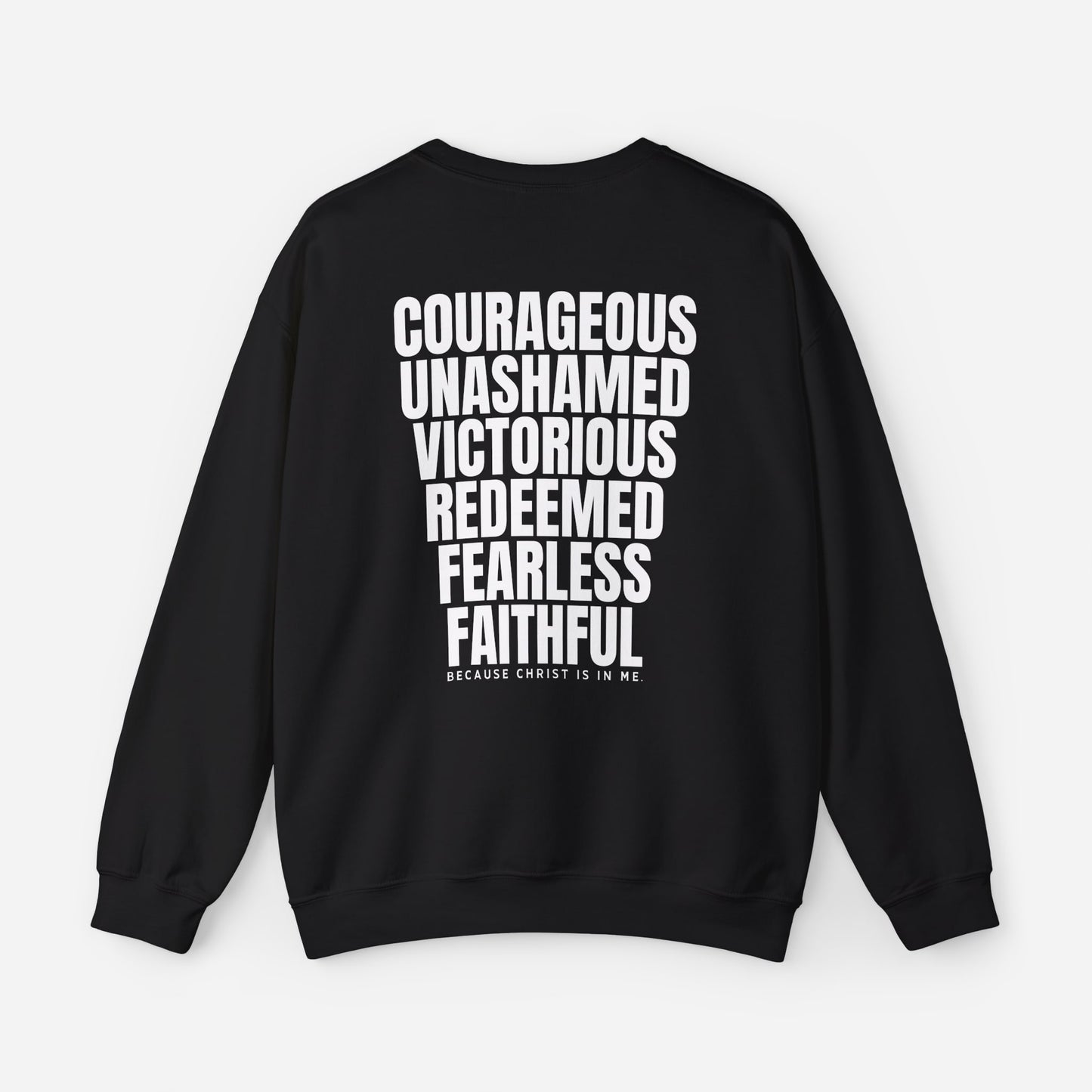 Faith-Based Men’s Sweatshirt – Fearless & Redeemed in Christ