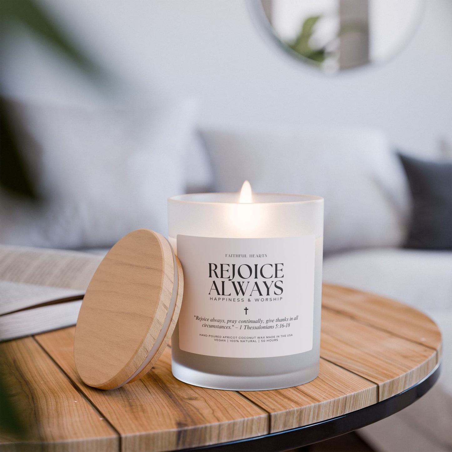 Blessed Collection - Rejoice Always - Pink Wood Wick Candle