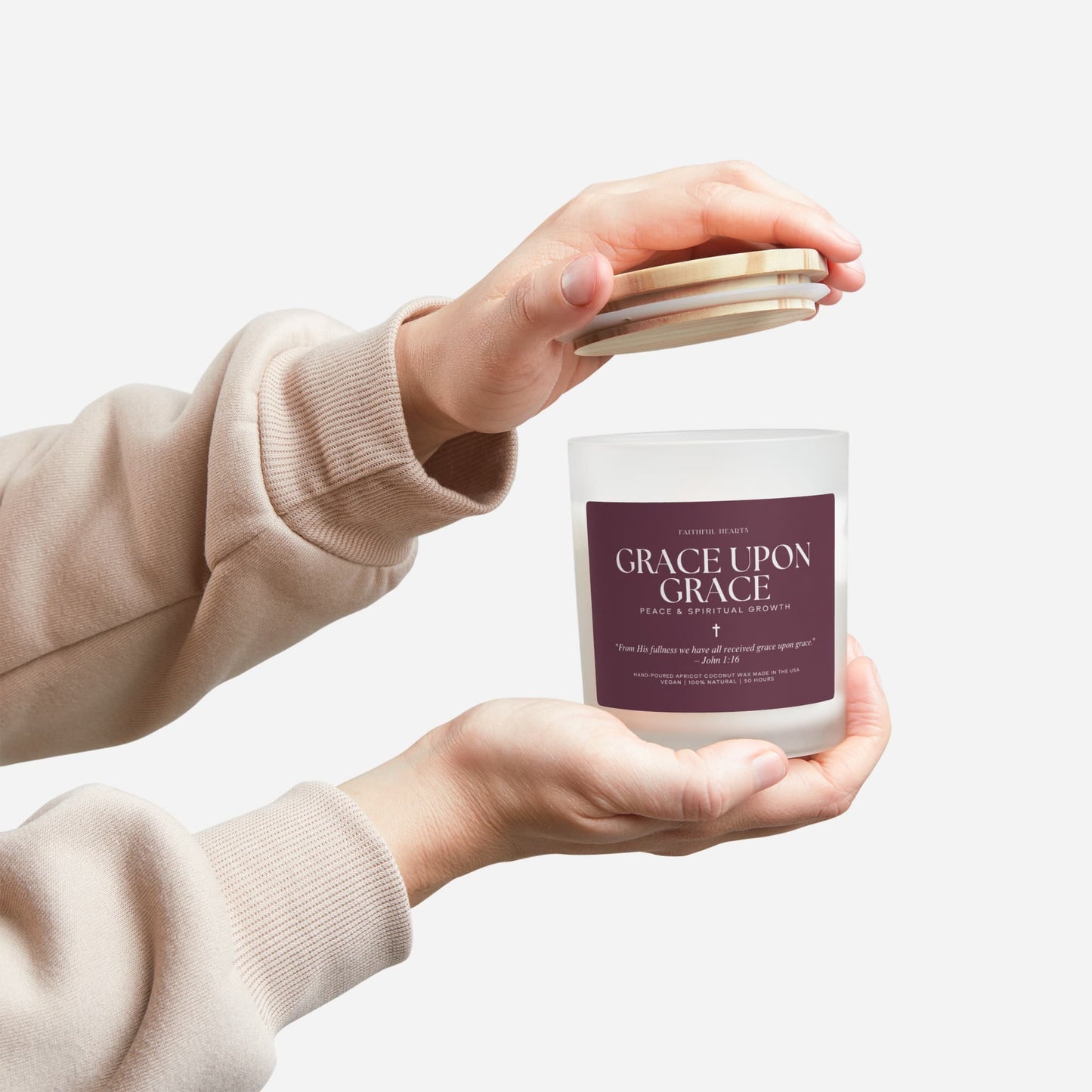 Blessed Collection - Grace Upon Grace - Pink Wood Wick Candle - Limited Edition