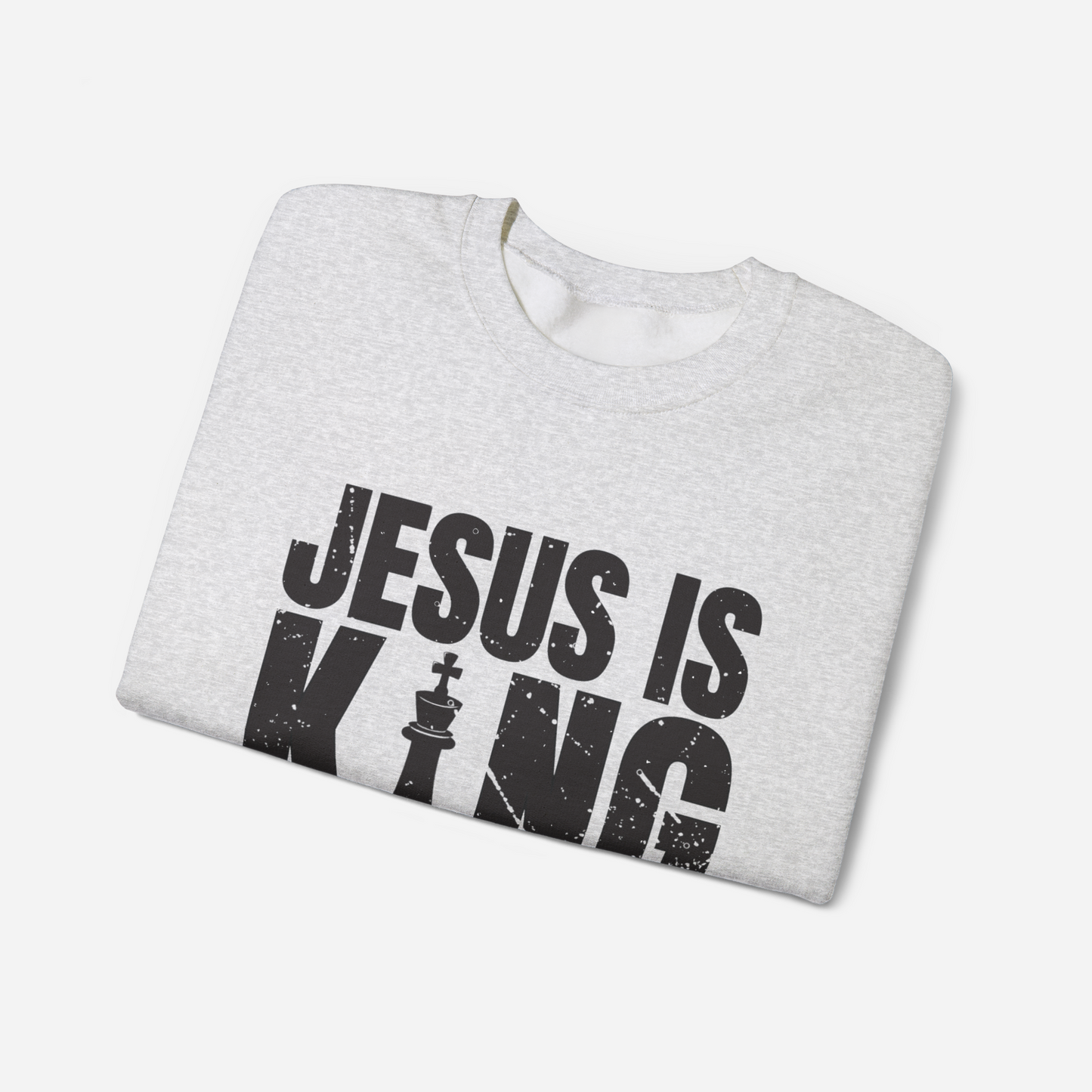 Faith-Based “Jesus is King” Men’s Sweatshirt – Stylish and Comfortable