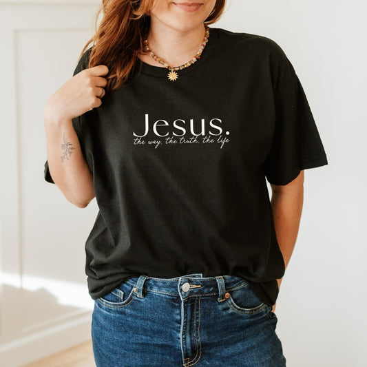 Jesus - Life - Christian Tee in Black