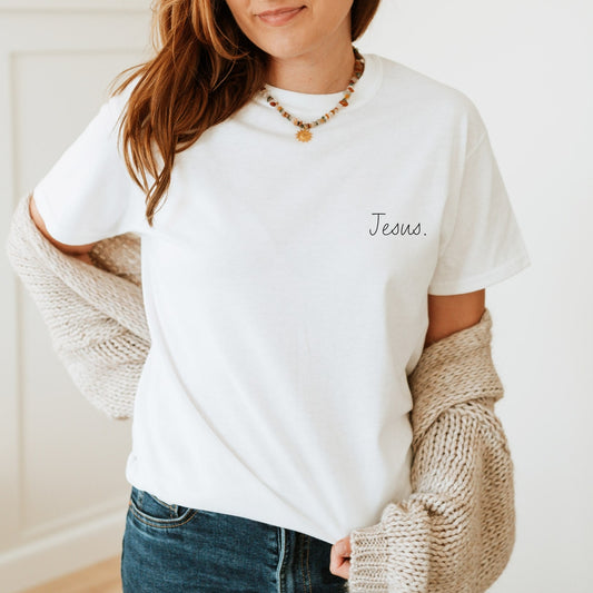 Jesus - Minimalist Christian Tee White