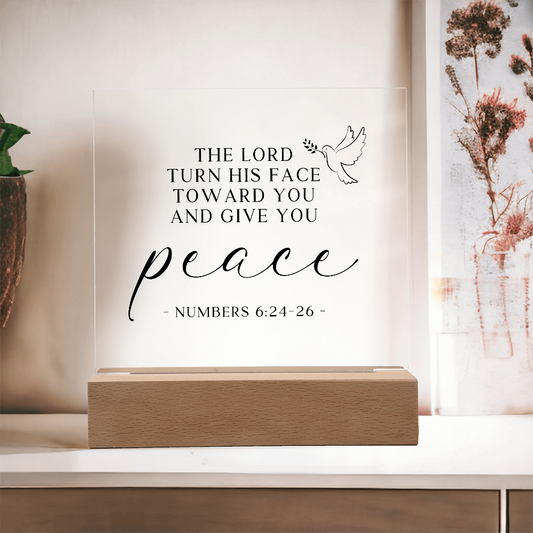 Numbers 6:24-26 - Peace - Light Up Plaque