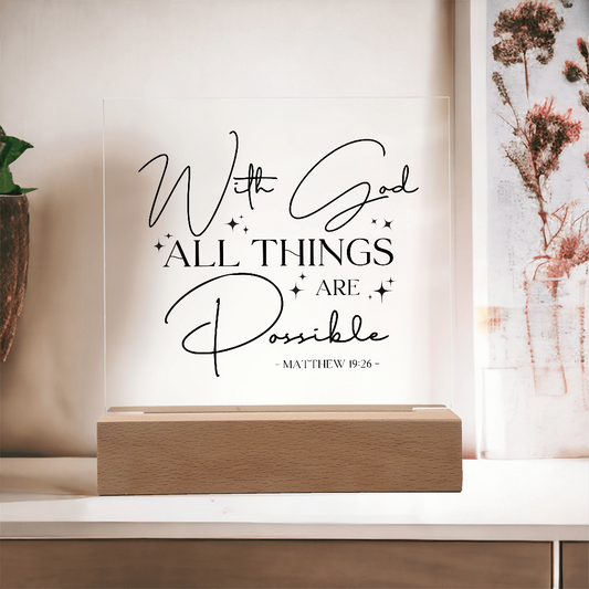 Matthew 16:26 - Light Up Decorative Plaque