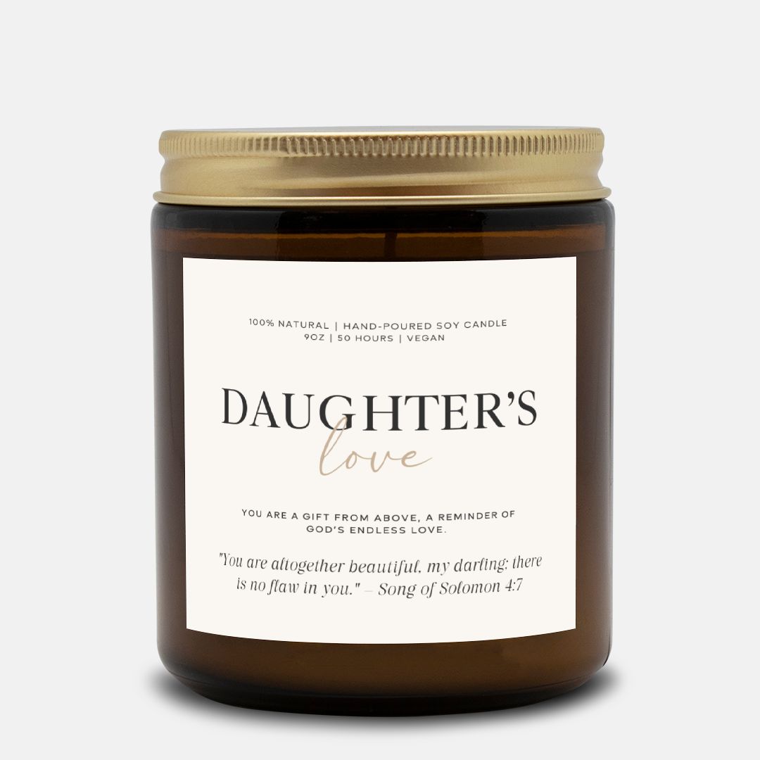 A heartwarming Christian candle gift for Daughter, full of love