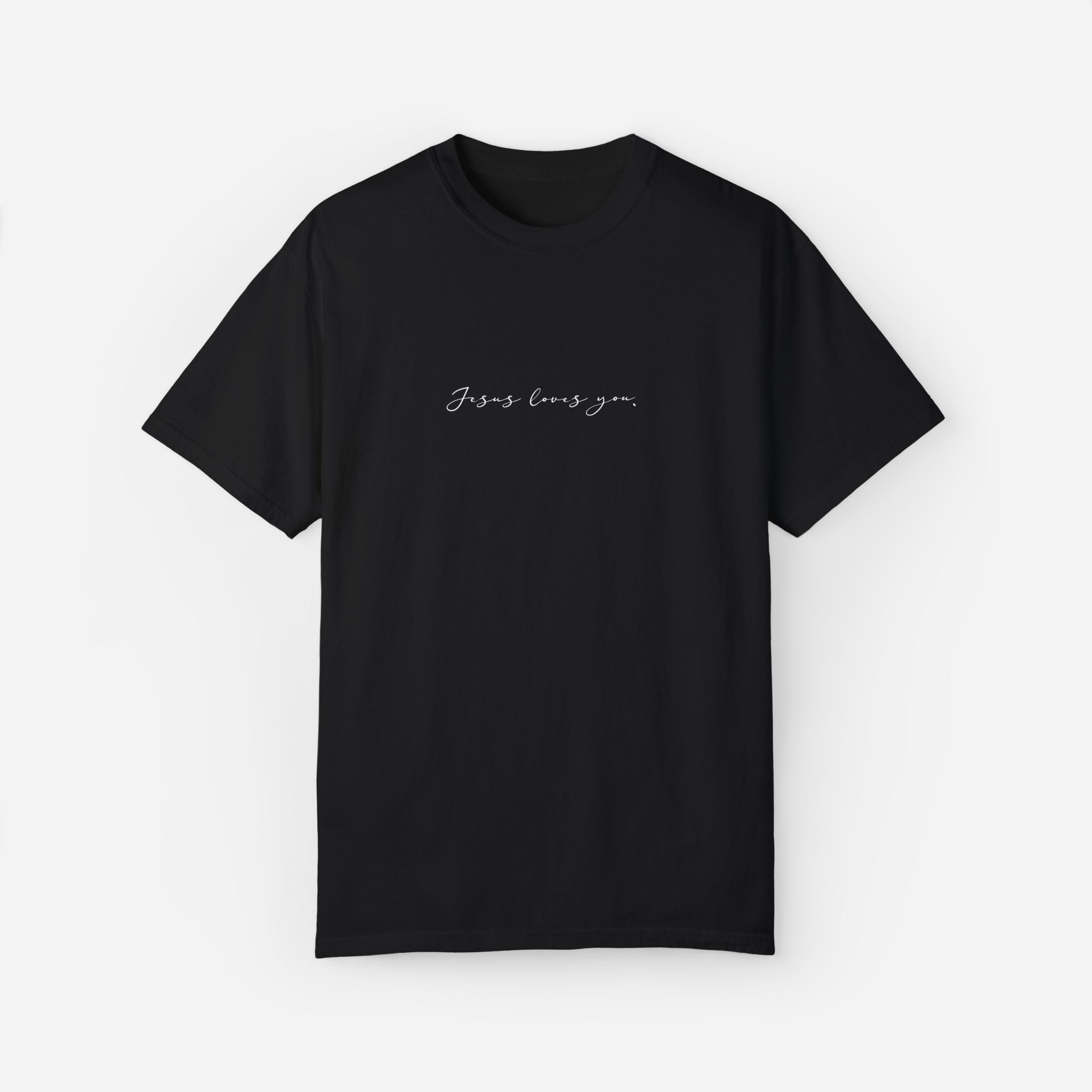Black faith tee featuring 
