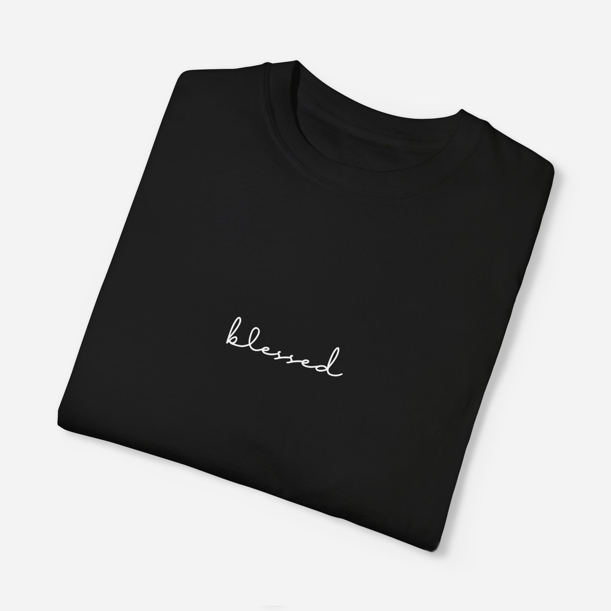 Premium cotton black T-shirt with 