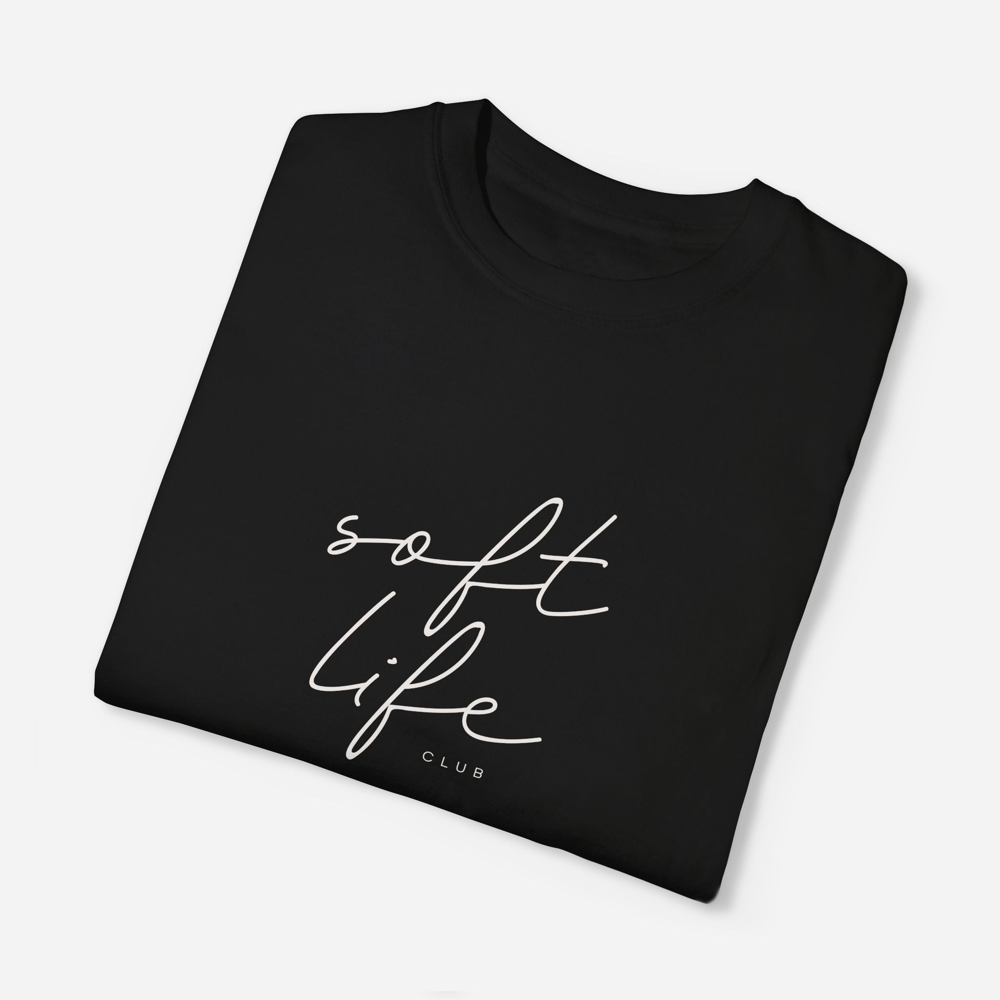 Soft Life Club Membership Tee | Premium Black Edition