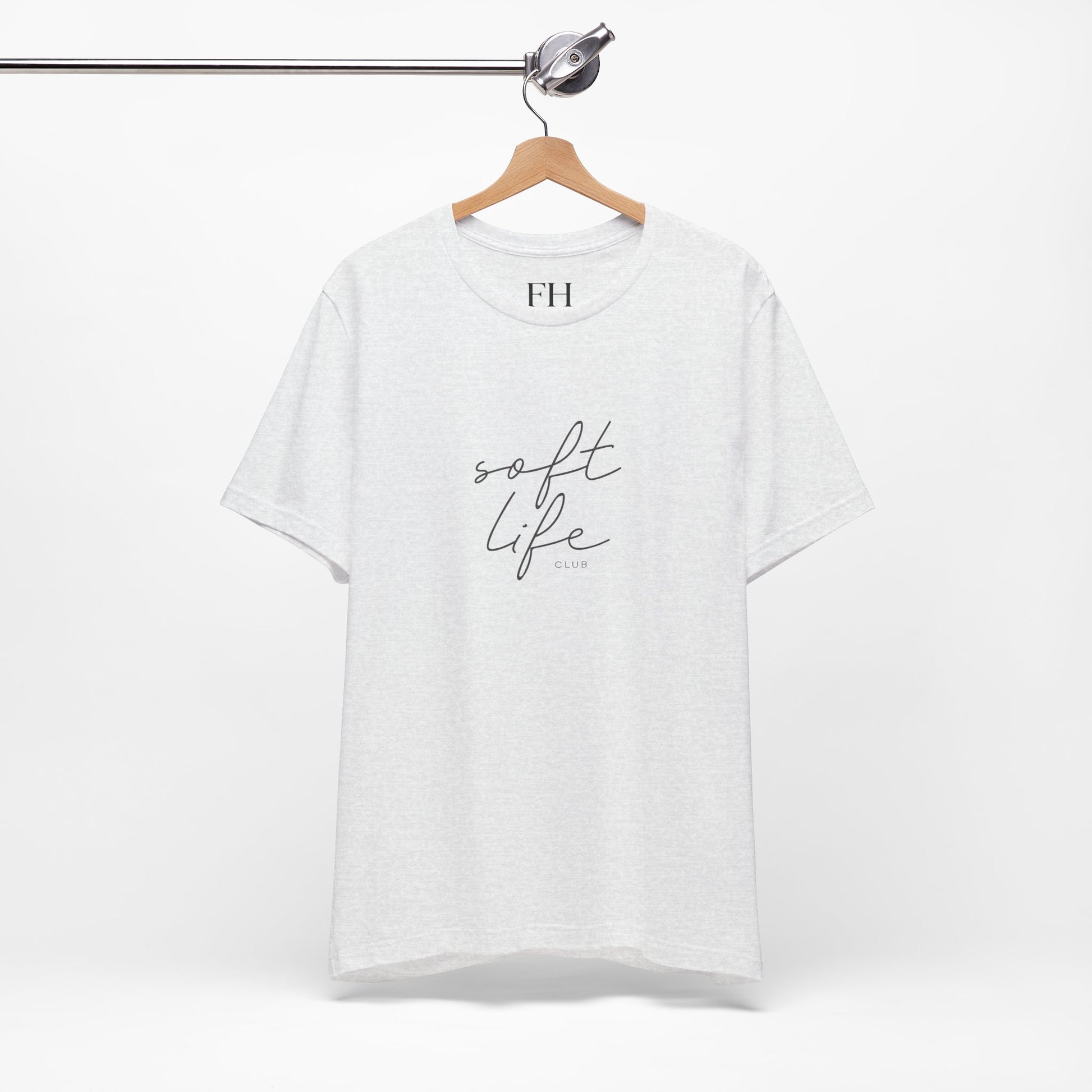 Lifestyle photo of Soft Life Club tee – Christian-inspired fashion for peaceful living