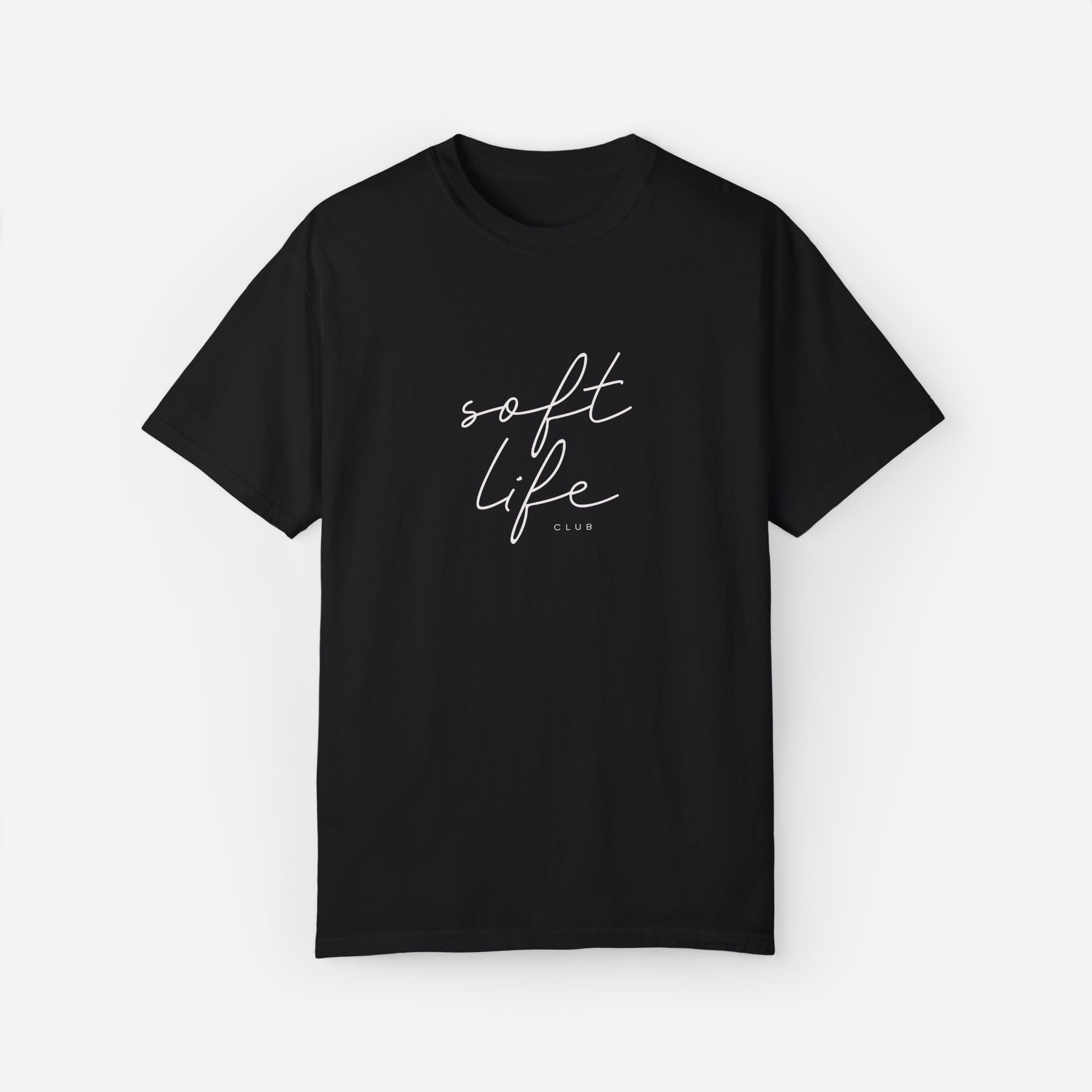 Soft Life Club Membership Tee | Premium Black Edition