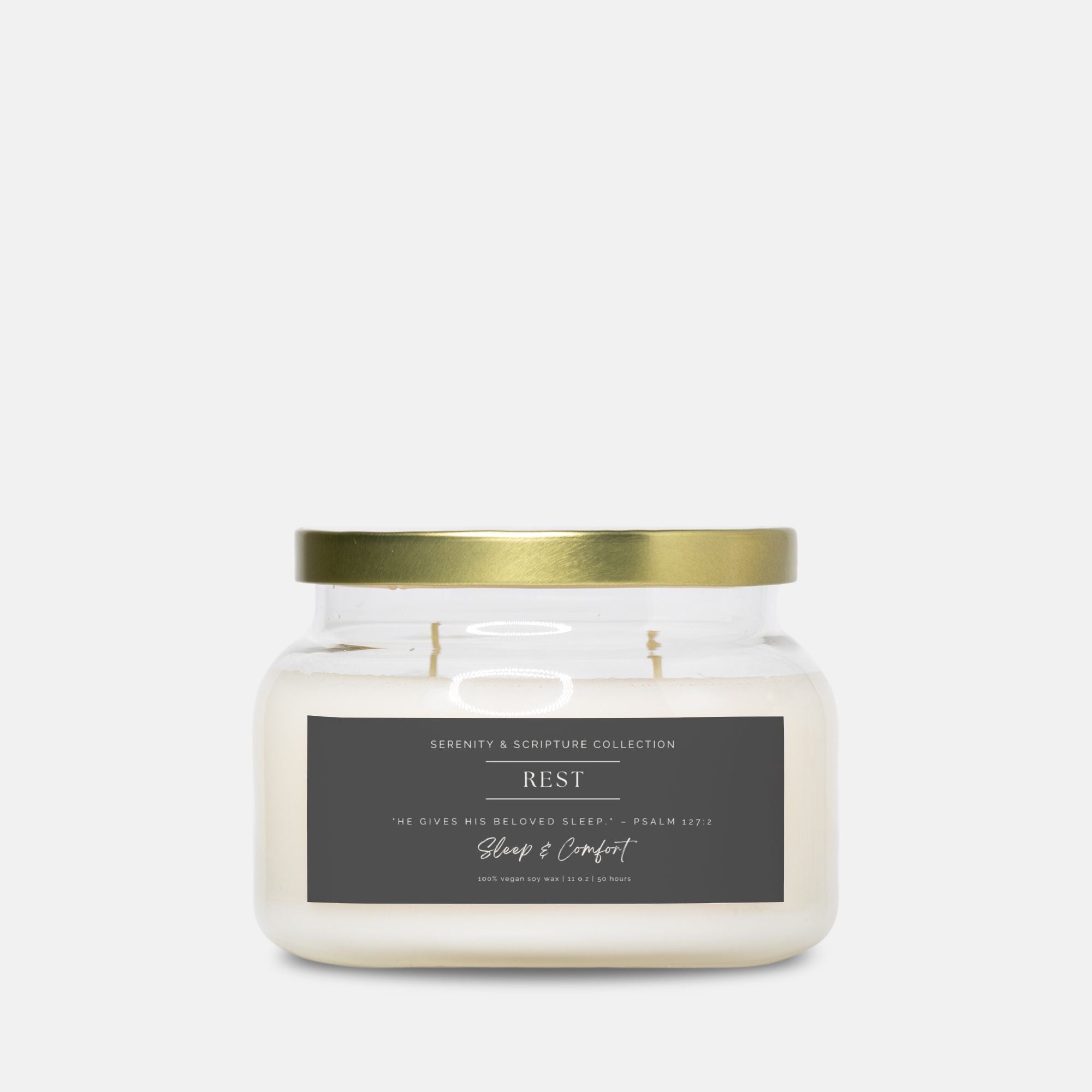 Serenity & Scripture Collection - REST - Apothecary Candle
