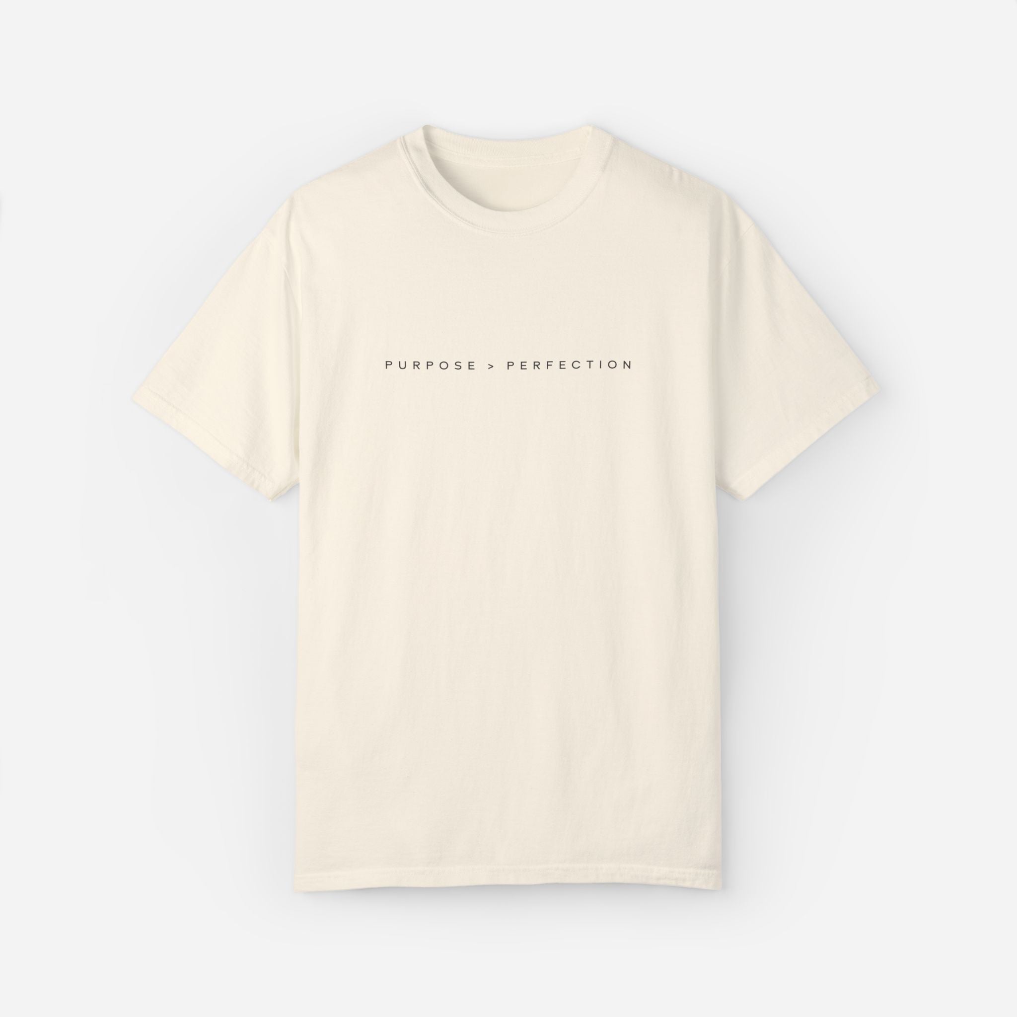 Premium cotton ivory T-shirt with 