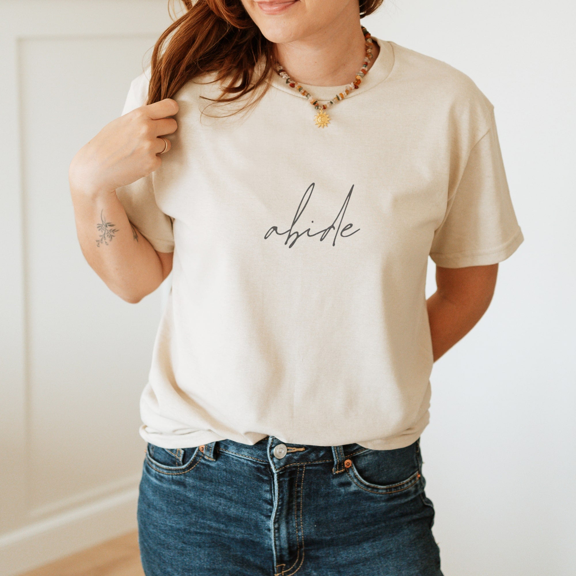 'Abide' - Women's Christian T-Shirt