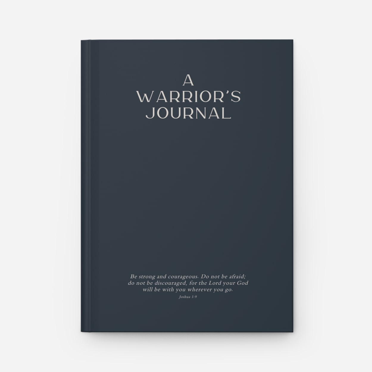 Navy blue faith journal, capturing masculine matte finish and purposeful design details