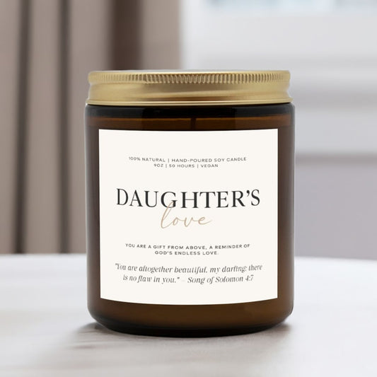 Amber Jar Candle for Daughter, a faith-filled and meaningful gift