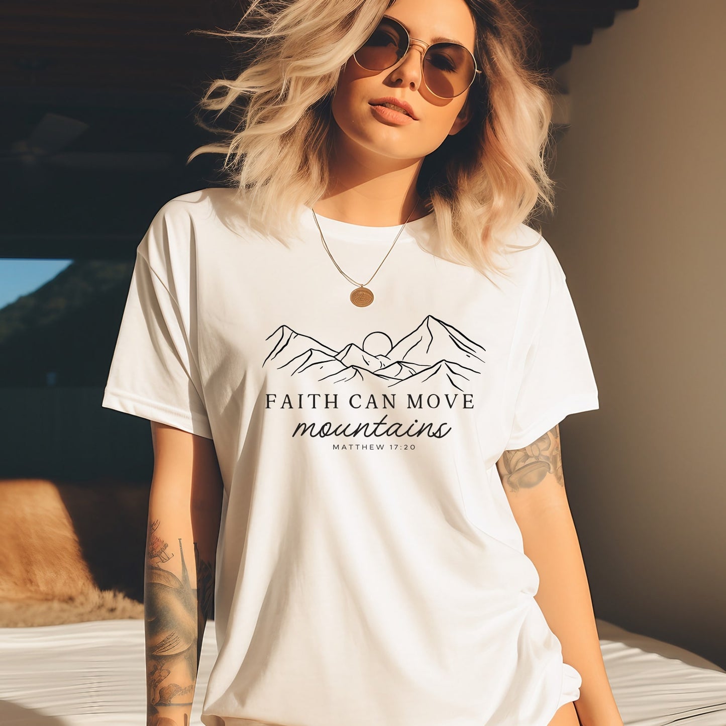 Faith Can Move Mountains - Matthew 17:20 - Tee White
