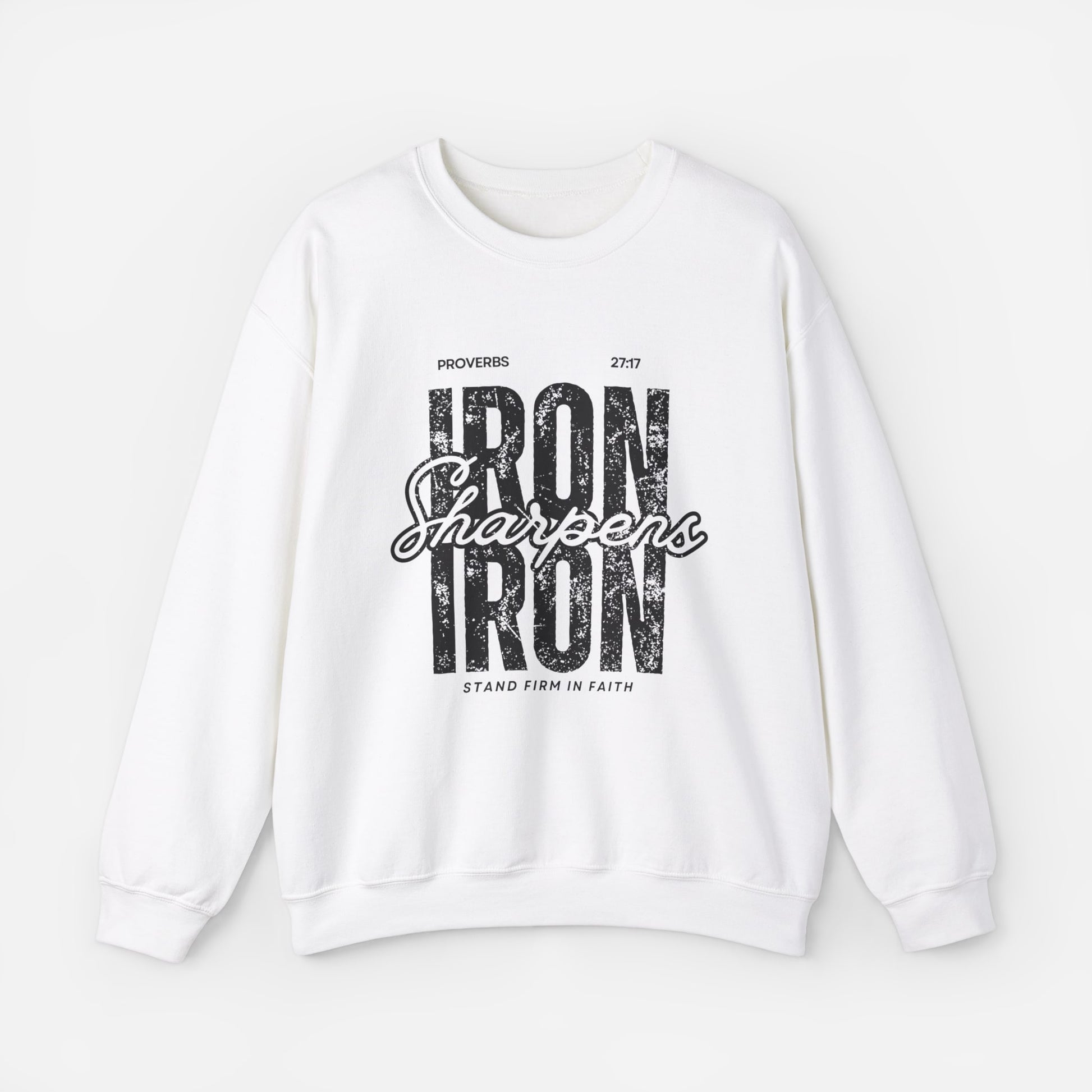 Christian Apparel for Men – Proverbs 27:17 Iron Sharpens Iron Design