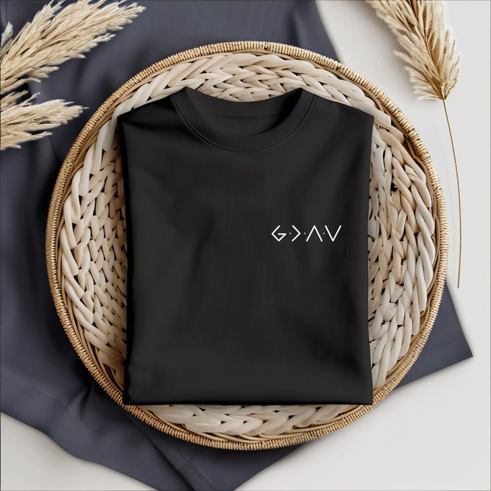 God Is Greater Than The Highs And Lows - Christian Tee in Black
