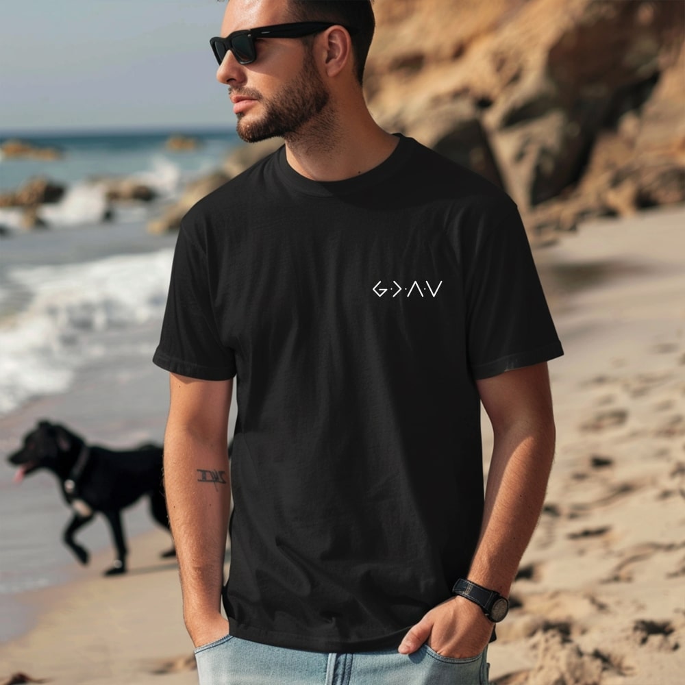God Is Greater Than The Highs And Lows - Christian Tee in Black