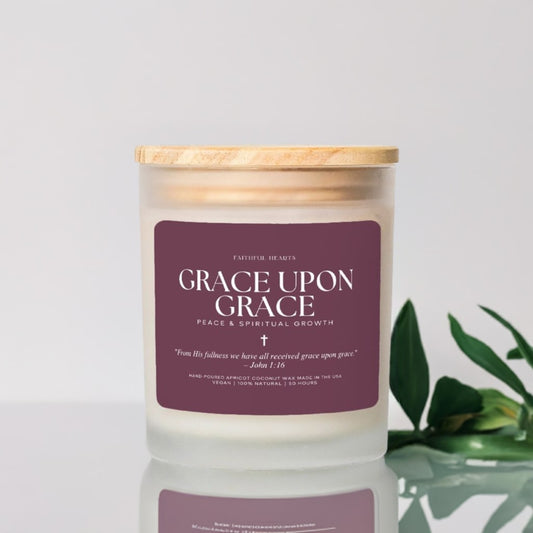 Blessed Collection - Grace Upon Grace - Pink Wood Wick Candle - Limited Edition