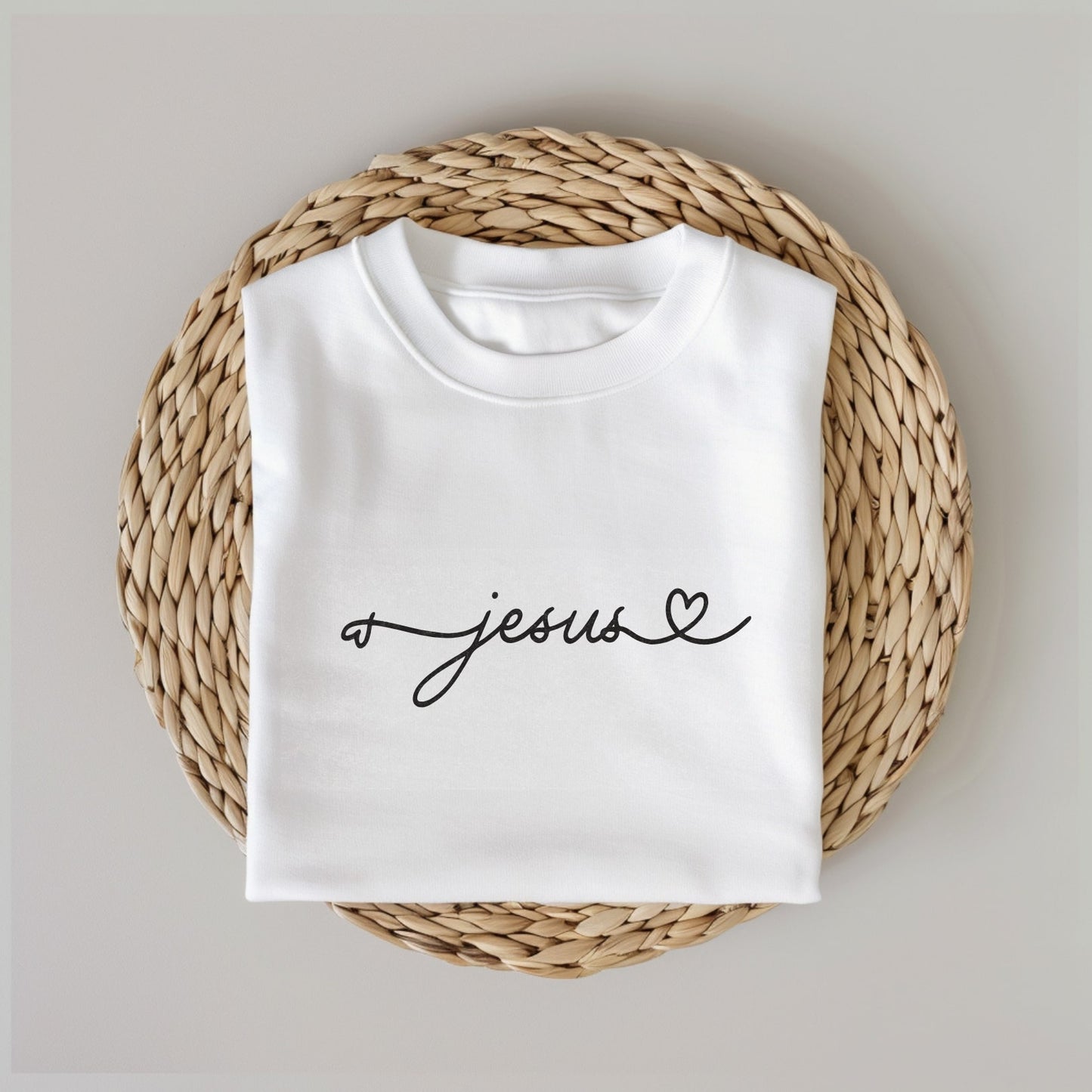 Jesus - Minimalist Christian Tshirt in White
