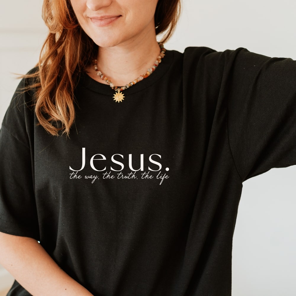 Jesus - Life - Christian Tee in Black