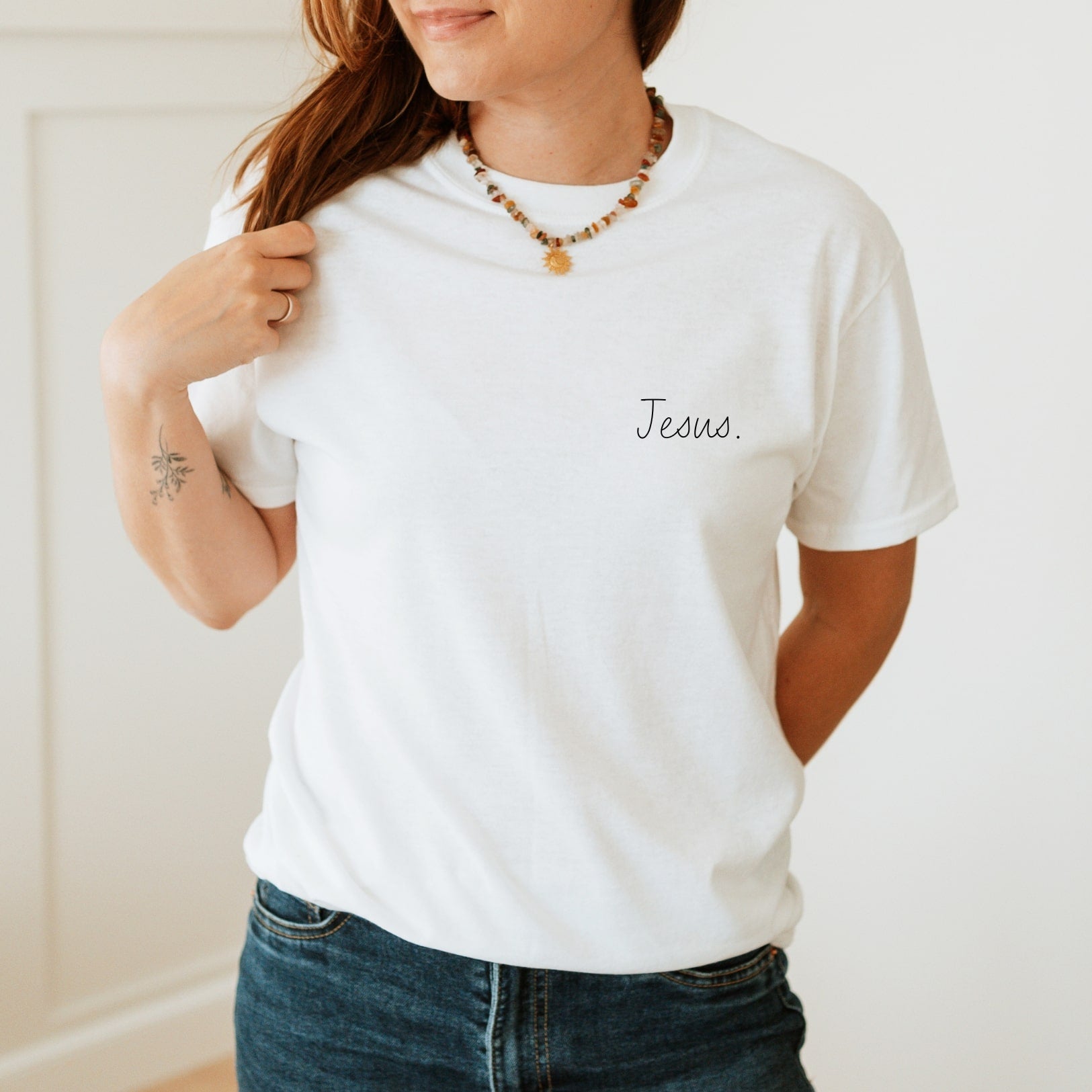 Jesus - Minimalist Christian Tee White