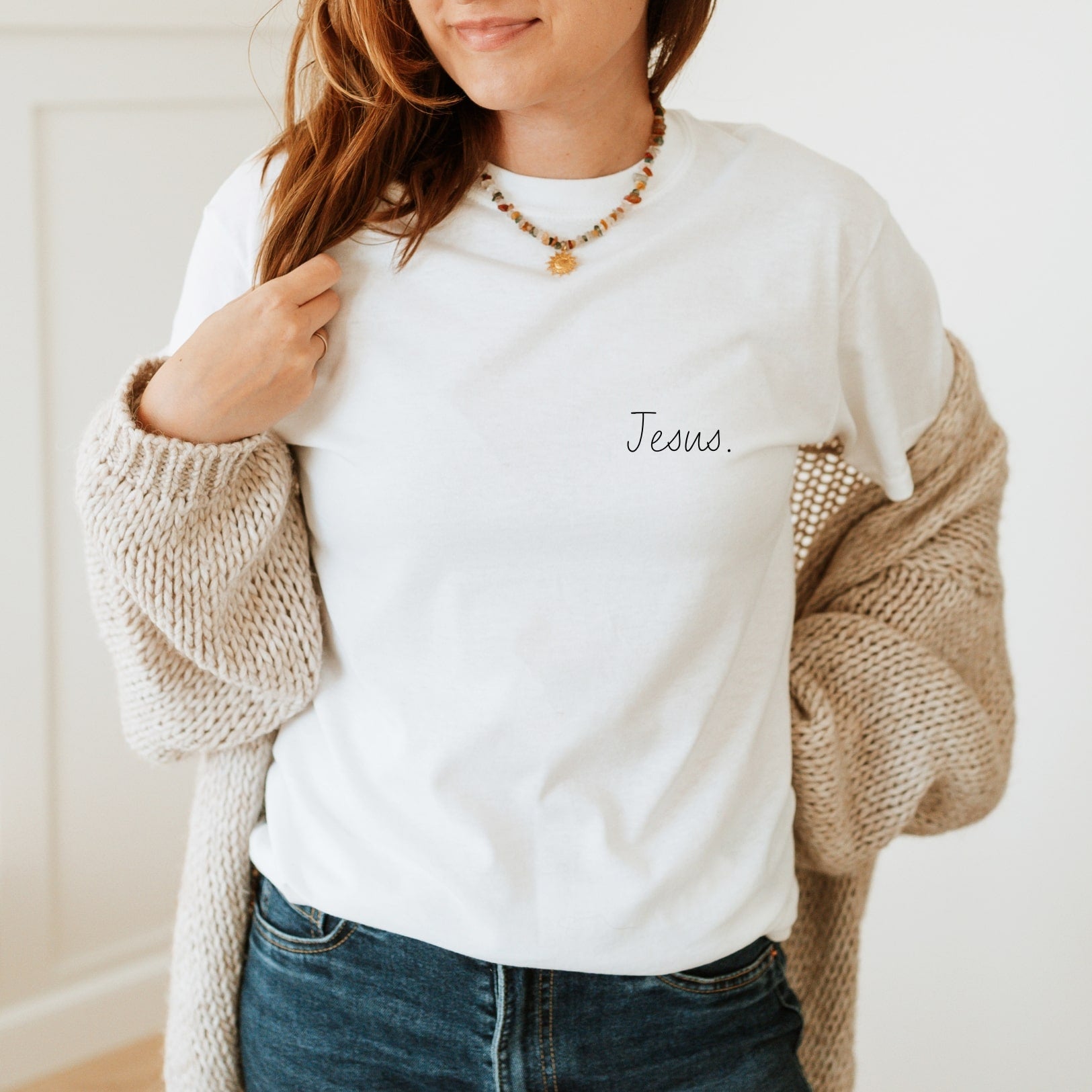 Jesus - Minimalist Christian Tee White