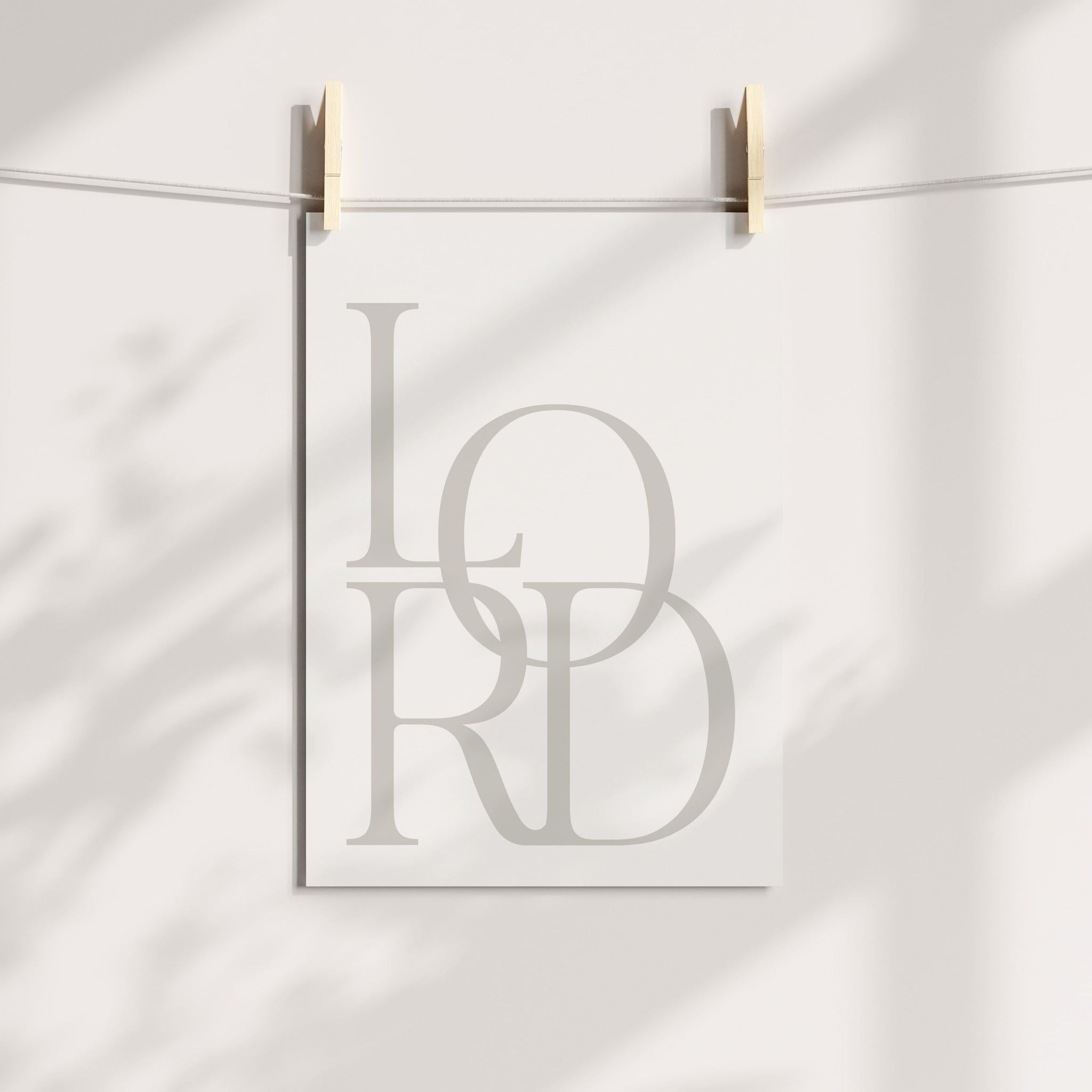 Elegant faith-based art print with serif typography featuring 