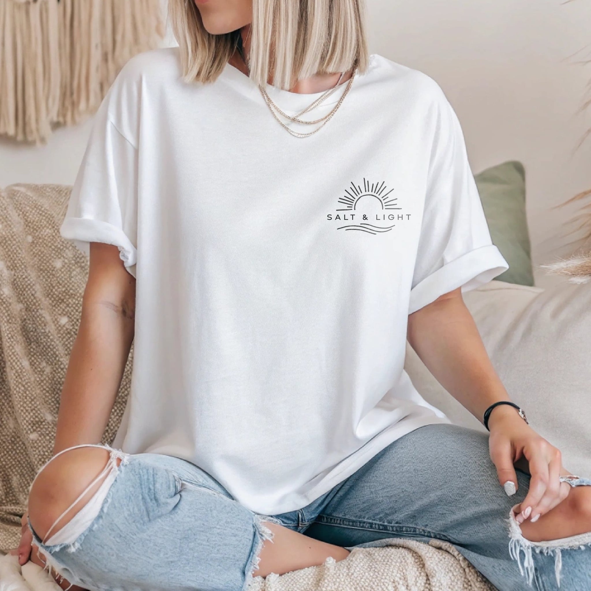 Salt & Light - White Christian T-shirt