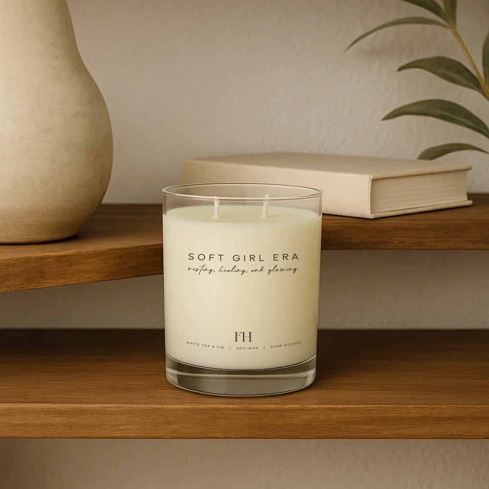 Handmade Soft Life Club candle for soulful living and intentional rest, part of our faith-based gifts collection.