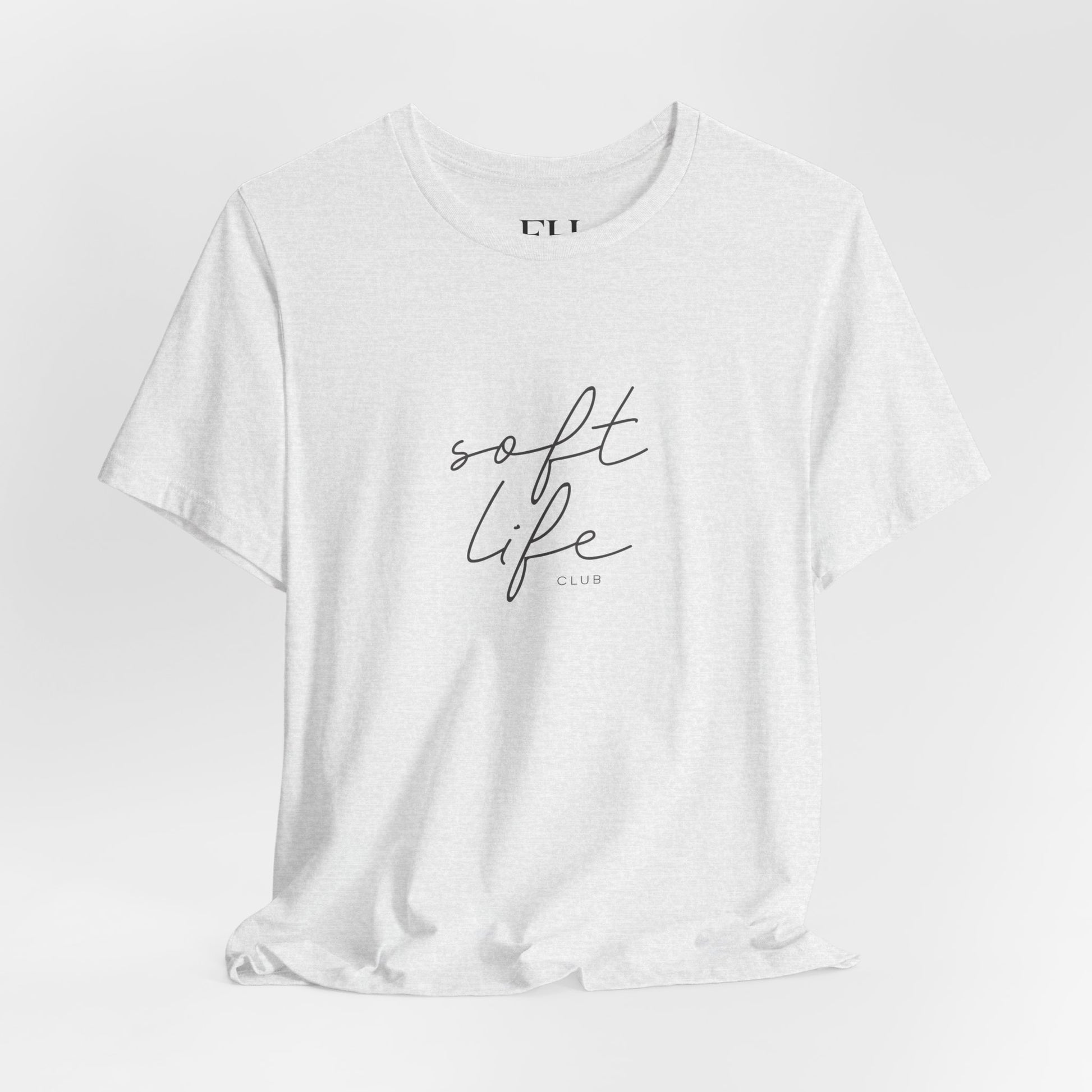 Soft and breathable women’s t-shirt – Soft Life Club design for gentle, faith-filled living
