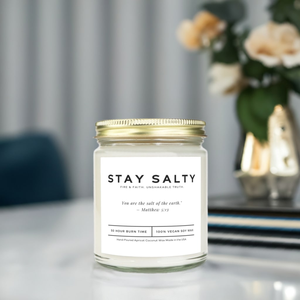 Fire & Faith Collection - Stay Salty - 9oz Candle