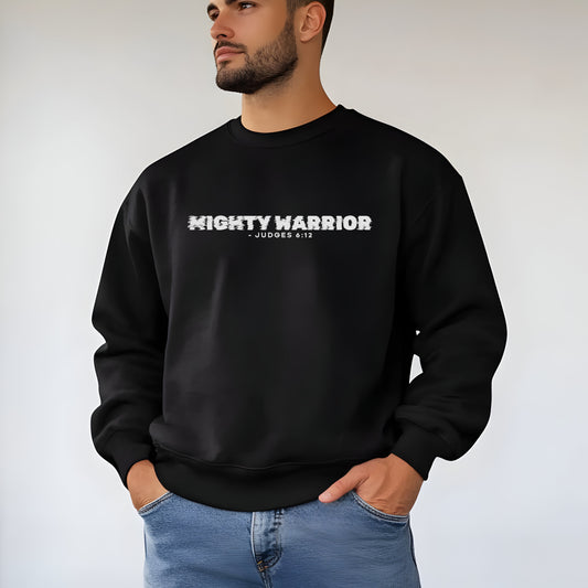 Black Christian Crewneck Sweatshirt – Mighty Warrior Judges 6:12