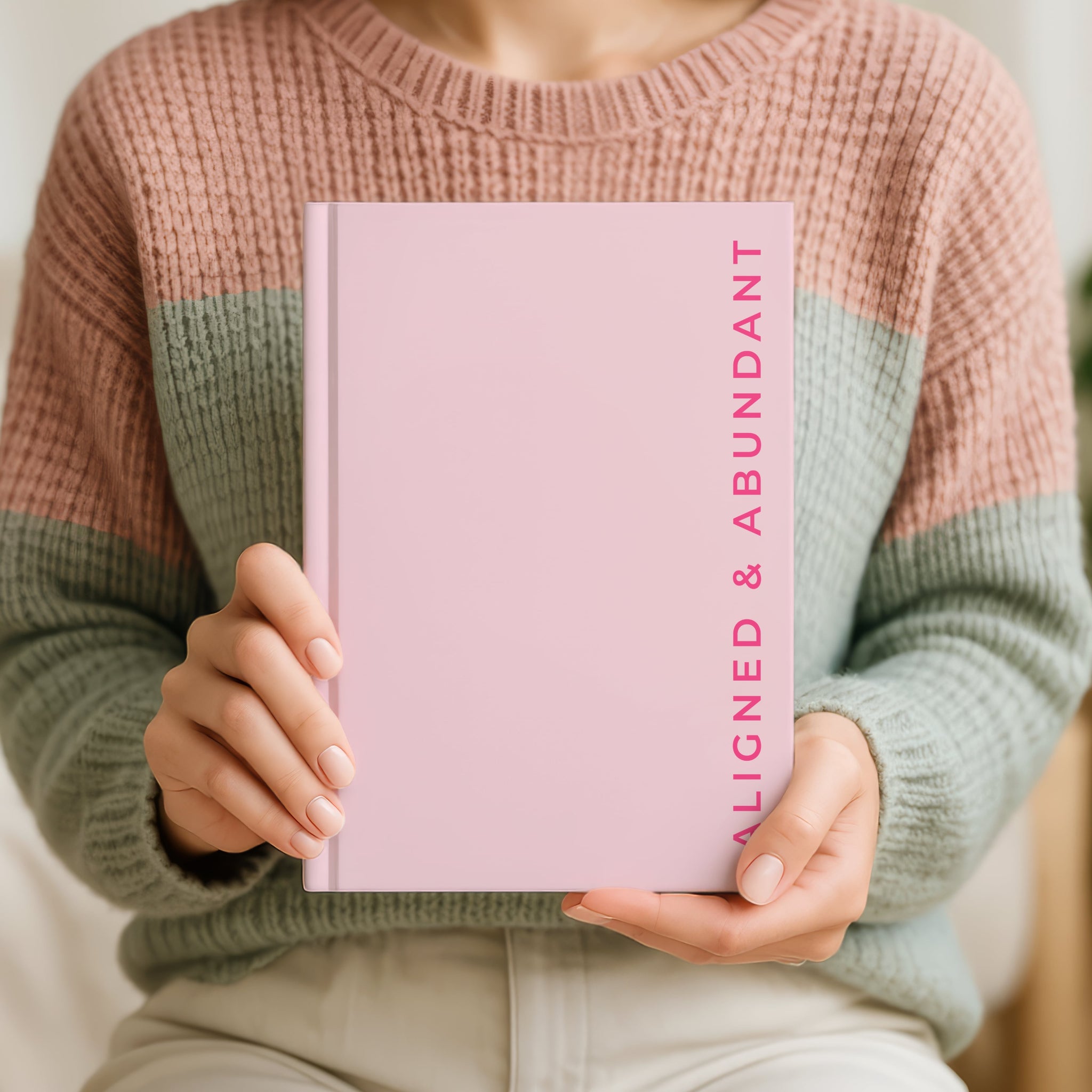 Aesthetic blush pink hardback journal — perfect for gratitude, manifestation, or faith journaling