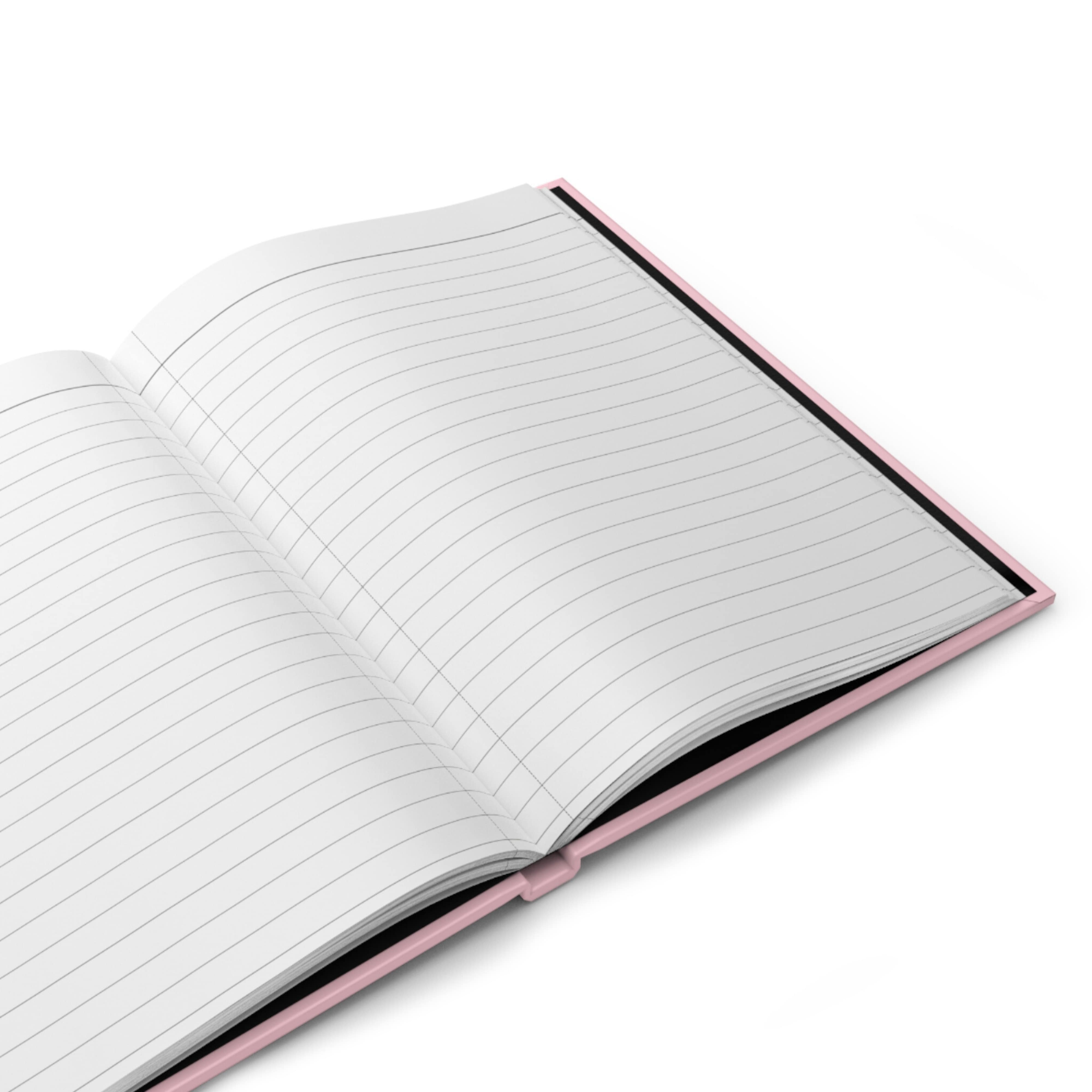 Soft life inspired pink journal with “Aligned & Abundant” cover, spiritual stationery gift