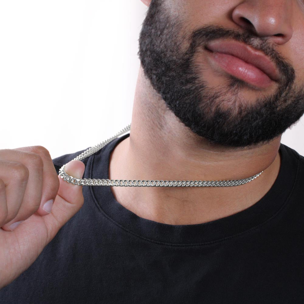 close up of stainless steel chain