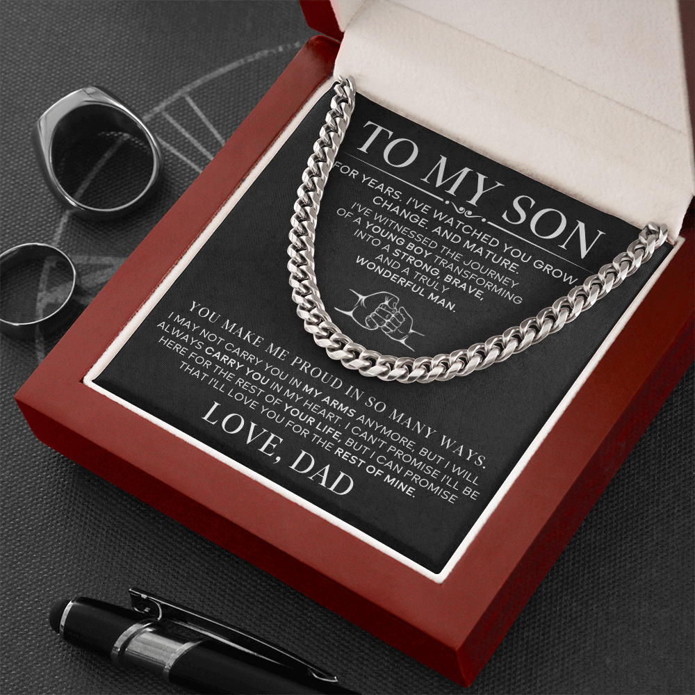 to my son necklace gift from dad.