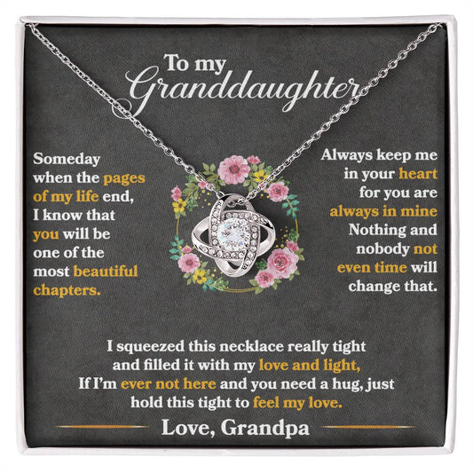 to my granddaughter necklace gift from grandpa