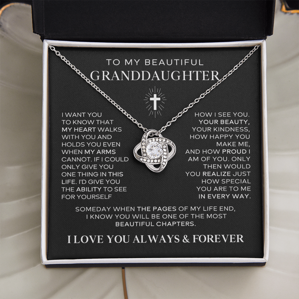 Granddaughter Love Knot Necklace
