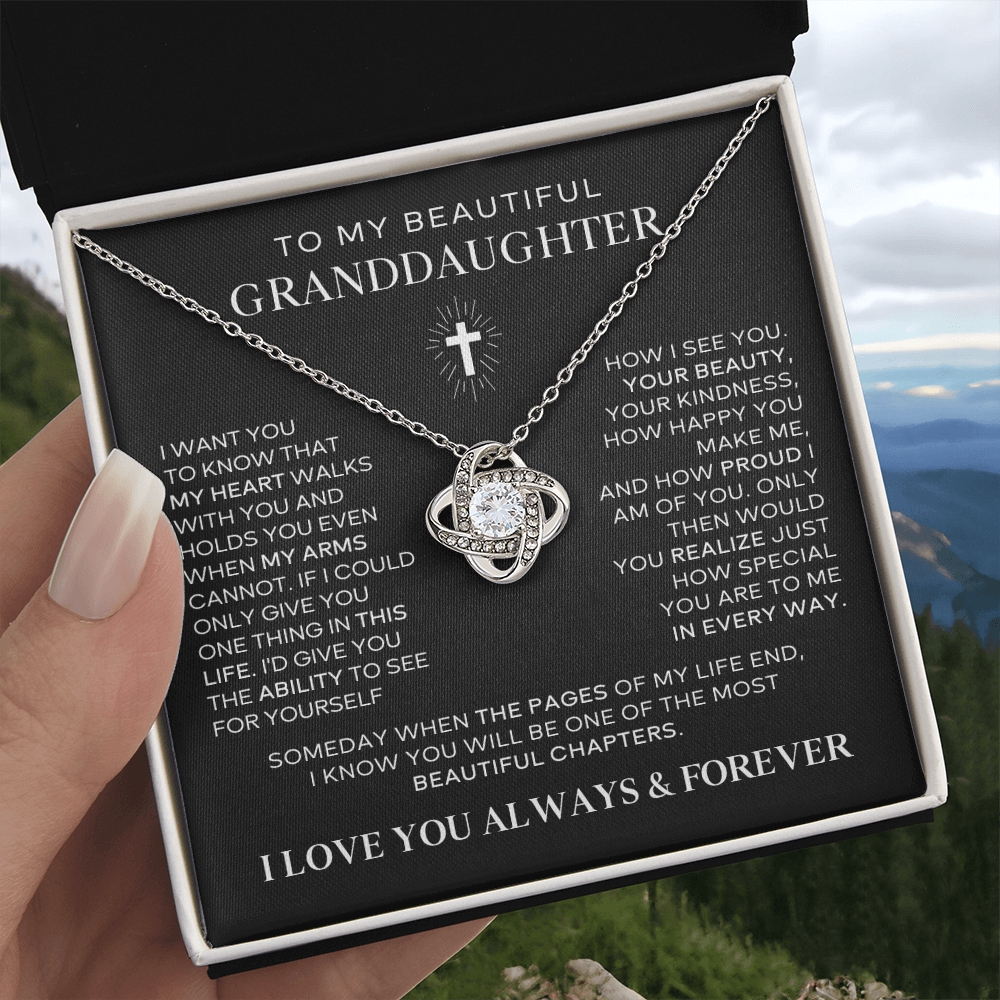 Granddaughter Love Knot Necklace