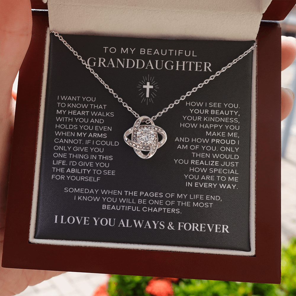 Granddaughter Love Knot Necklace