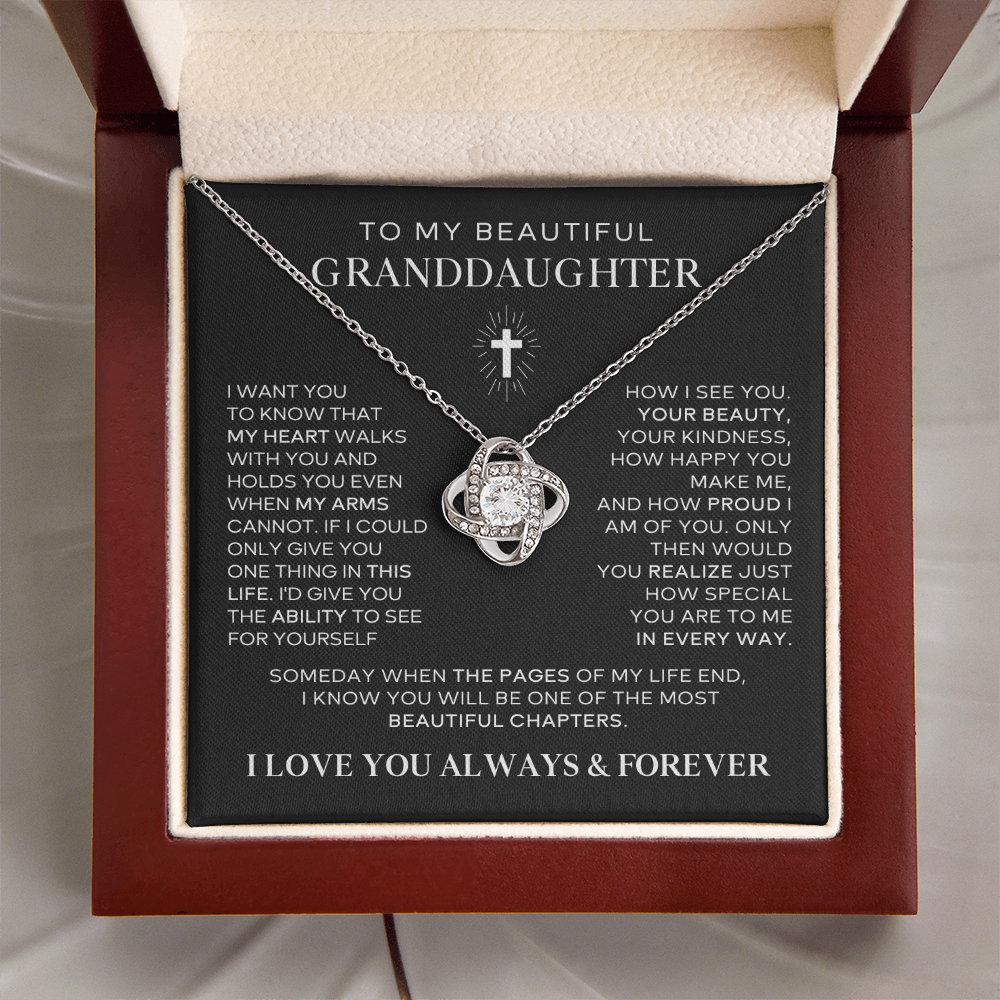 Granddaughter Love Knot Necklace
