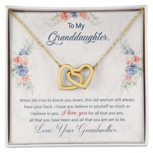 Sentimental granddaughter gift from grandma with a message of love and encouragement.