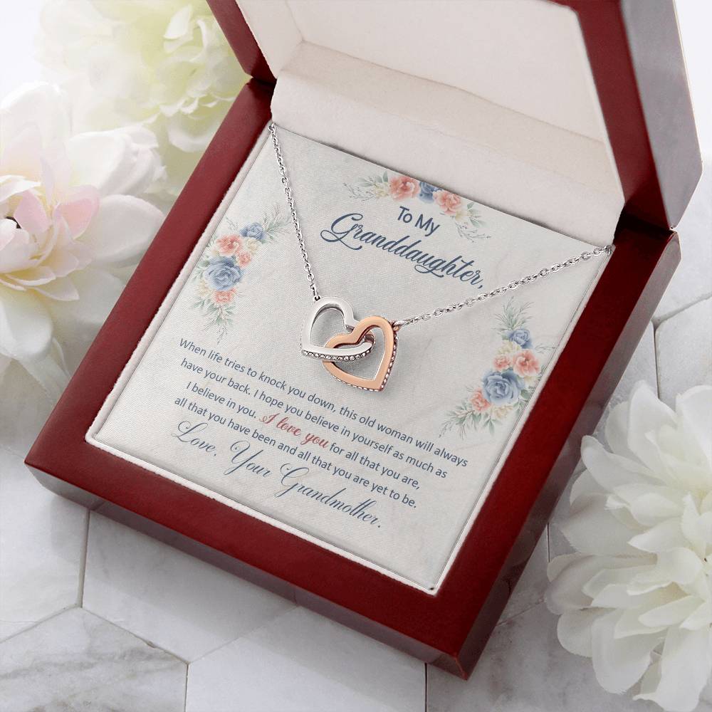 beautiful hearts necklace for granddaughter from grandmother. 
