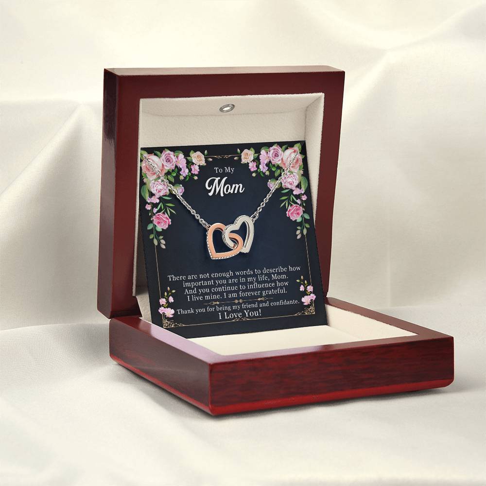 to my mom necklace and message card gift set.
